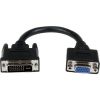 STARTECH .com DVI/VGA Video Cable for Video Device - 20.32 cm - Shielding - 1 Pack