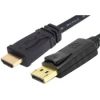COMSOL DisplayPort/HDMI A/V Cable for LCD TV, Plasma, Monitor, Projector, Audio/Video Device - 1 m - Shielding