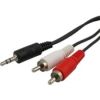 COMSOL Mini-phone/RCA Audio Cable for iPod, iPhone, MP3 Player, Home Theater System, Stereo Receiver, Audio Device - 2 m