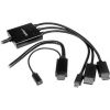 STARTECH .com DisplayPort/HDMI/USB A/V Cable for Audio/Video Device, Projector - 2.01 m - 1 Pack