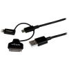 STARTECH .com Lightning/Proprietary/USB Data Transfer Cable for iPhone, iPad, iPod, Tablet - 1 m - 1 Pack