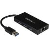 STARTECH .com USB/Ethernet Combo Hub - USB - External - Black