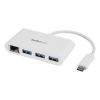 STARTECH .com USB/Ethernet Combo Hub - USB Type C - External - White