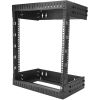 STARTECH .com 12U High x 449.58 mm Wide x 508 mm Deep Wall Mountable Rack Frame for Server, LAN Switch, Patch Panel - Black