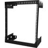 STARTECH .com 12U High x 449.58 mm Wide x 304.80 mm Deep Wall Mountable Rack Frame for Server, LAN Switch, Patch Panel - Black