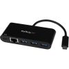 STARTECH .com USB/Ethernet Combo Hub - USB Type C - External - Black