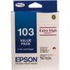 Epson DURABrite Ultra 103 Ink Cartridge - Black, Cyan, Magenta, Yellow