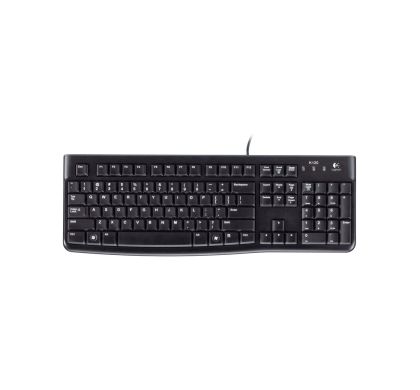 LOGITECH K120 Keyboard - Cable Connectivity - Black - Retail
