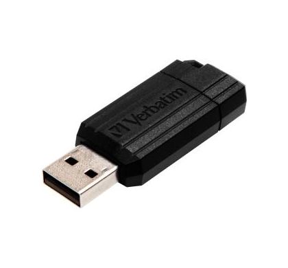 Verbatim PinStripe 8 GB USB Flash Drive - Black - 1 Pack