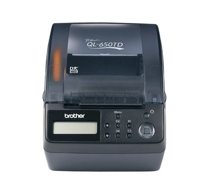 Brother P-touch QL-650TD Direct Thermal/Thermal Transfer Printer - Monochrome - Label Print Front