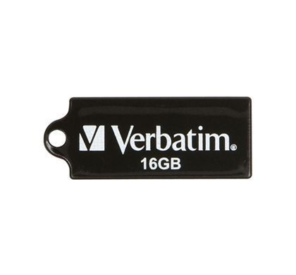 Verbatim Store 'n' Go Micro 16 GB USB Flash Drive - Black - 1 Pack Top