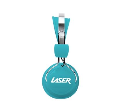 LASER Wired Stereo Headphone - Over-the-head - Ear-cup - Blue Right