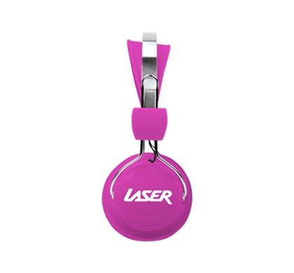 LASER Wired Stereo Headphone - Over-the-head - Ear-cup - Pink Right