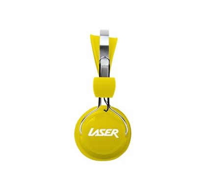 LASER Wired Stereo Headphone - Over-the-head - Ear-cup - Yellow Right
