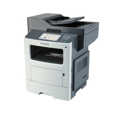 LEXMARK MX611DHE Laser Multifunction Printer - Monochrome - Plain Paper Print - Desktop Left