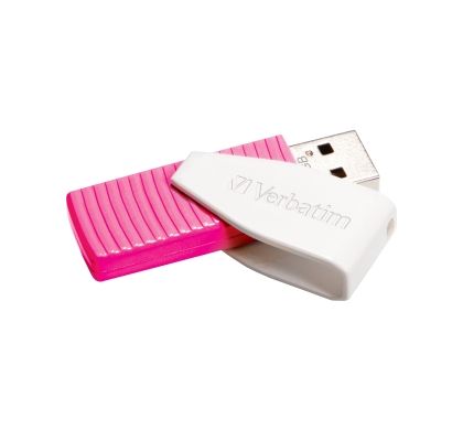 Verbatim Store 'n' Go Swivel 16 GB USB 2.0 Flash Drive - Hot Pink - 1 Pack Right