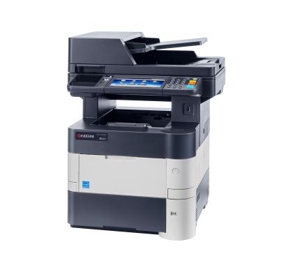 KYOCERA Ecosys M3550IDN Laser Multifunction Printer - Monochrome - Plain Paper Print - Desktop Left
