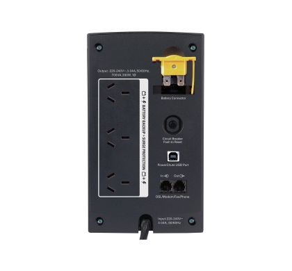 APC Back-UPS Line-interactive UPS - 700 VA/390 WTower Rear