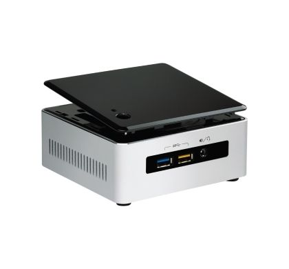 Intel NUC5i3RYH Desktop Computer - Intel Core i3 i3-5010U 2.10 GHz - Mini PC - Silver, Black Right