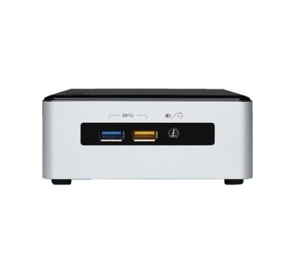Intel NUC5i5RYH Desktop Computer - Intel Core i5 i5-5250U 1.60 GHz - Mini PC - Silver, Black Front