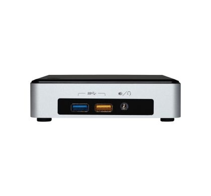 Intel NUC5i5RYK Desktop Computer - Intel Core i5 i5-5250U 1.60 GHz - Mini PC - Silver, Black Front