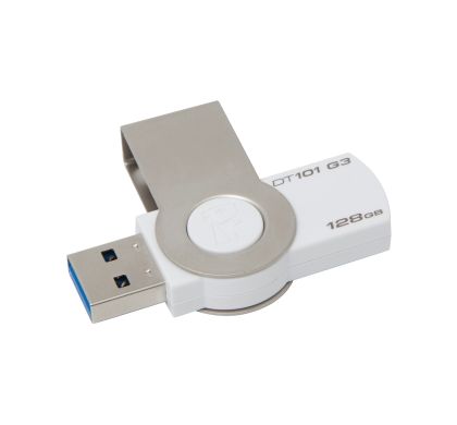 KINGSTON DataTraveler 100 G3 128 GB USB 3.0 Flash Drive - White