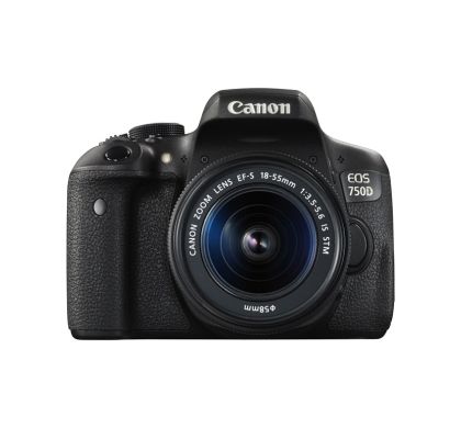 CANON EOS 750D 24.2 Megapixel Digital SLR Camera with Lens - 18 mm - 55 mm Front