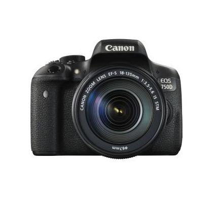 CANON EOS 750D 24.2 Megapixel Digital SLR Camera with Lens - 18 mm - 135 mm - Black
