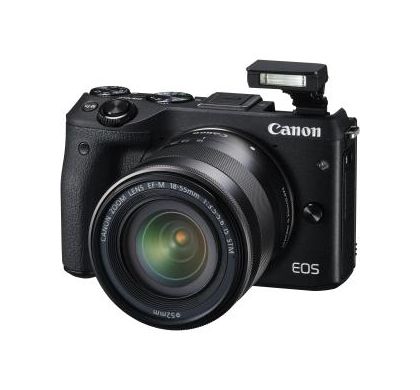 CANON EOS M3 24.2 Megapixel Mirrorless Camera with Lens - 18 mm - 55 mm - Black
