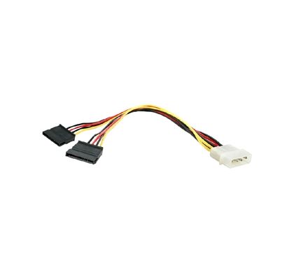 STARTECH .com PYO2LP4SATA Adapter Cord - 30.48 cm Length - LP4 - SATA Front