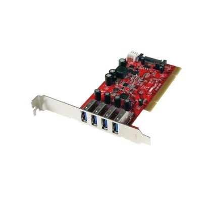 STARTECH .com USB Adapter - PCI - Plug-in Card - Red