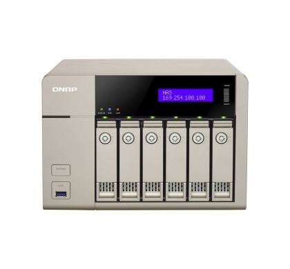 QNAP Turbo vNAS TVS-663 6 x Total Bays NAS Server - Tower Front