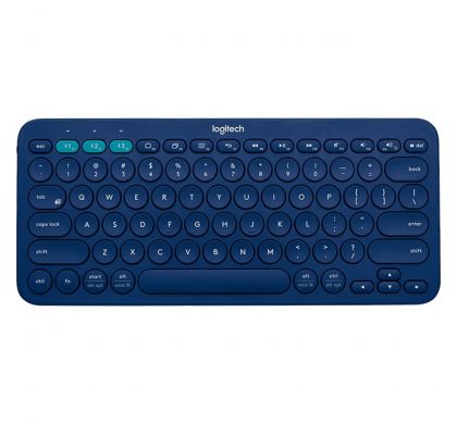 LOGITECH K380 Keyboard - Wireless Connectivity - Bluetooth - Blue TopMaximum