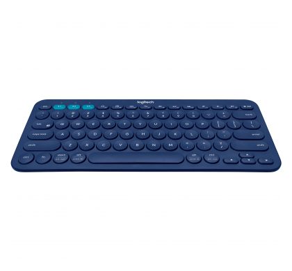 LOGITECH K380 Keyboard - Wireless Connectivity - Bluetooth - Blue FrontMaximum