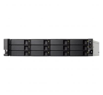 QNAP Turbo NAS TS-1263U-RP 12 x Total Bays NAS Server - 2U - Rack-mountable LeftMaximum