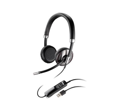 PLANTRONICS Blackwire C720 Wired/Wireless Bluetooth Stereo Headset - Over-the-head - Supra-aural - Black