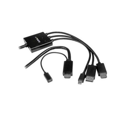STARTECH .com DisplayPort/HDMI/USB A/V Cable for Audio/Video Device, Projector - 2.01 m - 1 Pack