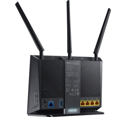 ASUS DSL-AC68U IEEE 802.11ac Ethernet, ADSL2+, VDSL2 Modem/Wireless Router LeftMaximum