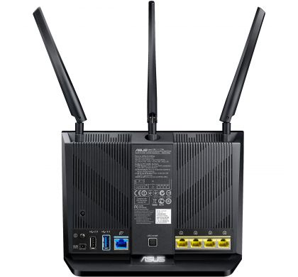 ASUS RT-AC68U IEEE 802.11ac  Wireless Router RearMaximum