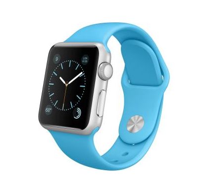 APPLE Watch Sport Smart Watch - Wrist Wearable - Silver, Blue - Anodized Aluminium Case