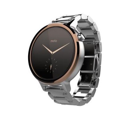 ZEBRA Moto 360 Smart Watch - Wrist Wearable - Silver - Metal