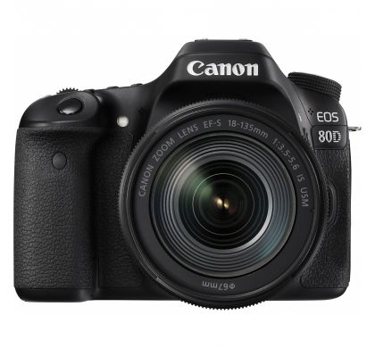 CANON EOS 80D 24.2 Megapixel Digital SLR Camera with Lens - 18 mm - 135 mm FrontMaximum