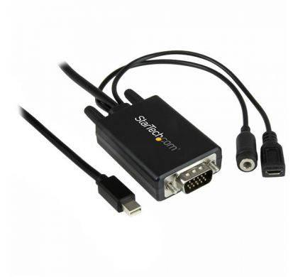 STARTECH .com Mini DisplayPort/VGA/Mini-phone/USB A/V Cable for Monitor, Speaker, Audio/Video Device - 2.99 m - 1 Pack