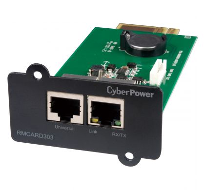 CYBERPOWER RMCARD303 - Network Management Card, SNMP card to suit All Online series UPS's and EnviroSensor input LeftMaximum