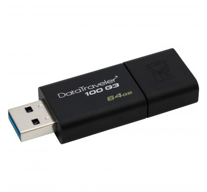 KINGSTON DataTraveler 100 G3 64 GB USB 3.0 Flash Drive - Black