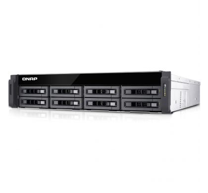 QNAP Turbo NAS TS-EC880U-E3-4GE-R2 8 x Total Bays SAN/NAS Server - 2U - Rack-mountable LeftMaximum