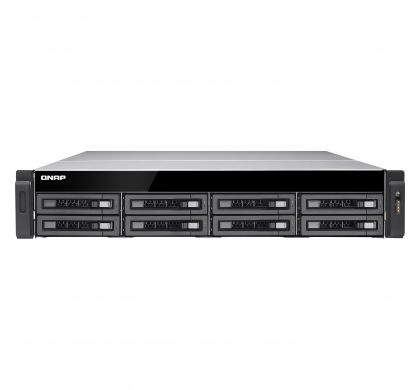 QNAP Turbo NAS TS-EC880U-E3-4GE-R2 8 x Total Bays SAN/NAS Server - 2U - Rack-mountable FrontMaximum