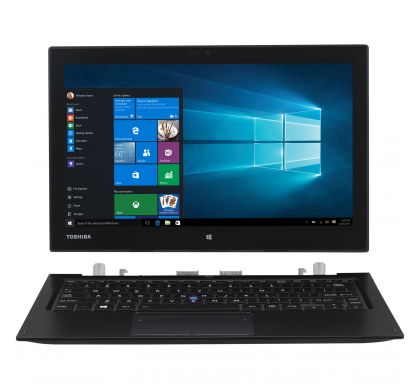 TOSHIBA Portege Z20t-C 31.8 cm (12.5") Touchscreen (In-plane Switching (IPS) Technology) 2 in 1 Ultrabook - Intel Core M (6th Gen) m5-6Y54 Dual-core (2 Core) 1.10 GHz - Hybrid - Graphite Black Metallic FrontMaximum