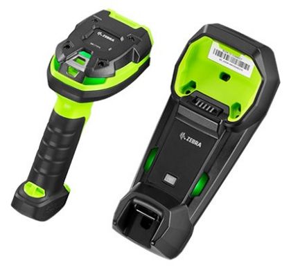 ZEBRA DS3608-SR Handheld Barcode Scanner - Cable Connectivity - Industrial Green RearMaximum