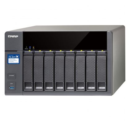 QNAP Turbo NAS TS-831X 8 x Total Bays SAN/NAS Server - Desktop LeftMaximum